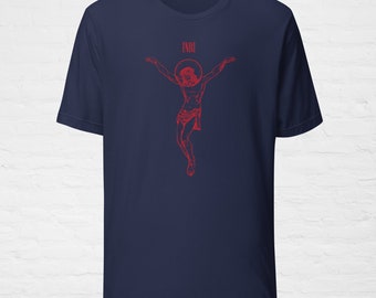 INRI Catholic Men's Tee: Traditional Christian Gift