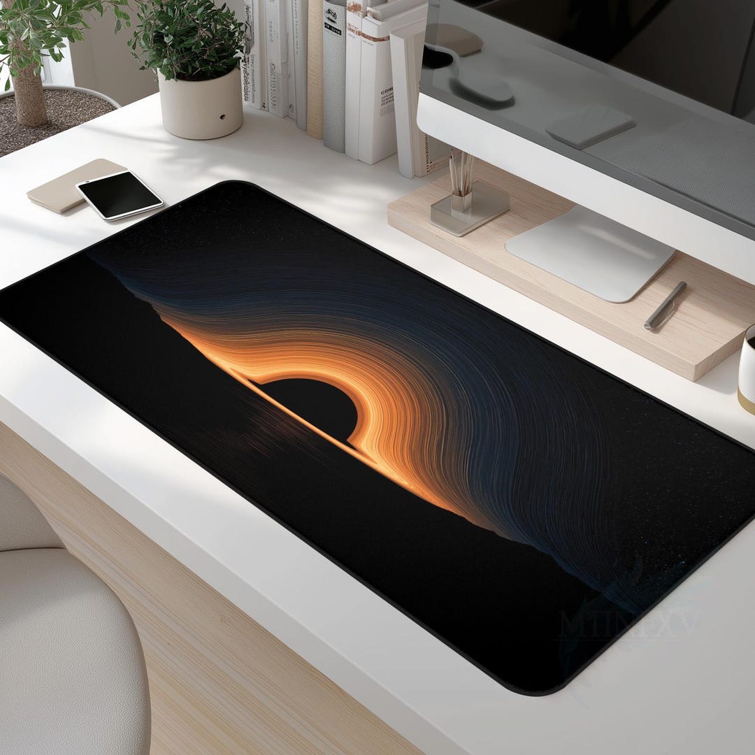 Black Hole Desk Mat, Galaxy Outer Space Decor, Scifi Mouse Pad - Etsy