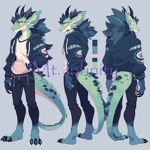 Fursona Adopt: Garcy - Furry Adoptable Reference Sheet, Limited Edition Furry Adoption, OC Furry, Instant Download