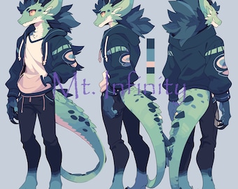Fursona Adopt: Garcy - Furry Adoptable Reference Sheet, Limited Edition Furry Adoption, OC Furry, Instant Download
