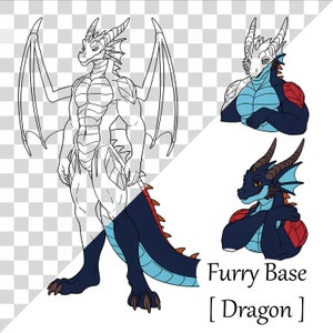 Furry Base Reference Sheet: Instant Download, OC Reference Sheet, Transparent Background, PNG Format, Fursona Adopt, Furry Lineart