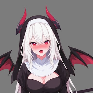 Succubus Vtuber, Premade Vtuber Model, Rigged Vtuber, Demon Girl Vtuber, Female Vtuber - Instant Download For Vtube Studio - Commercial Use image 7