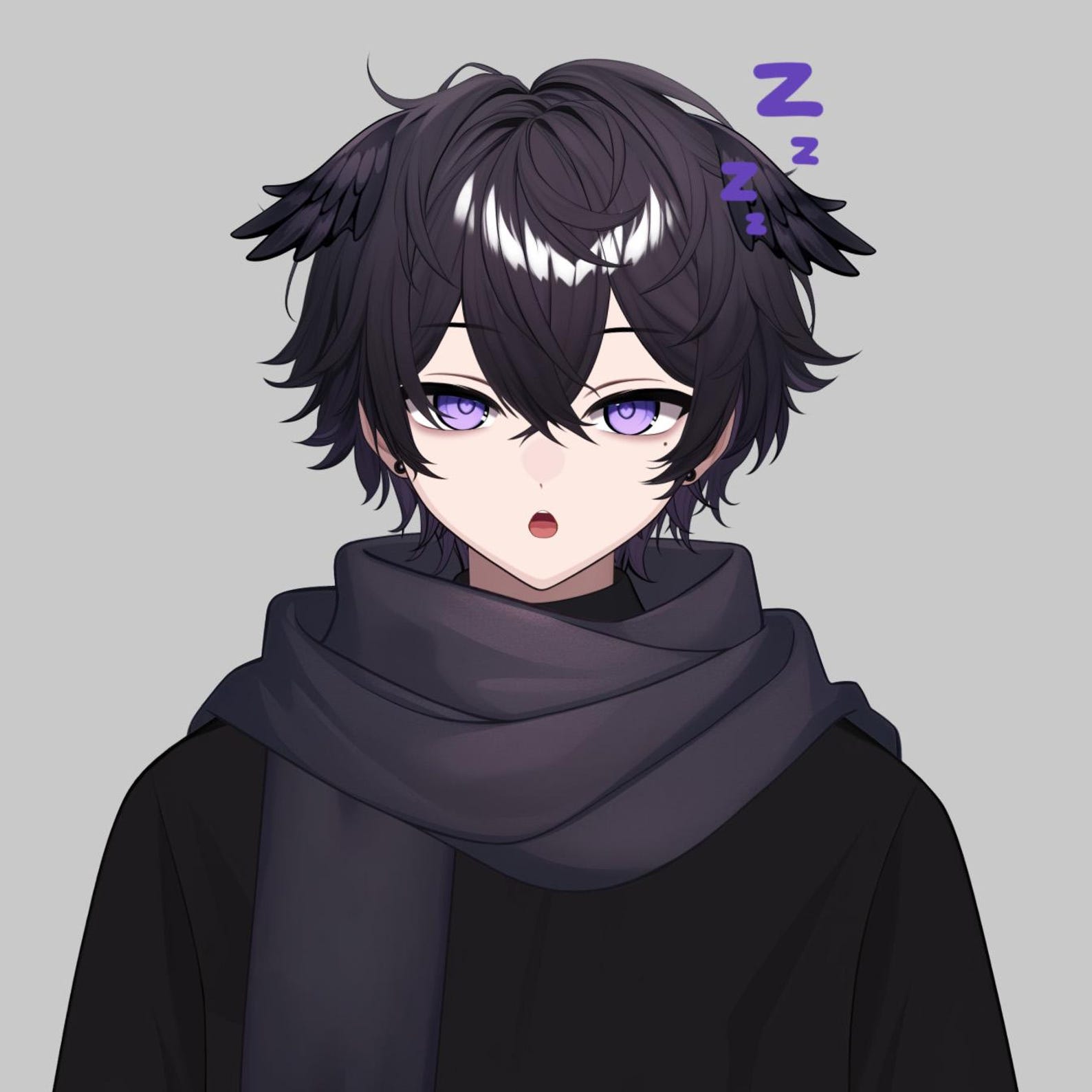 Premade Vtuber: Raven Rogue Boy, Live2d Rigged Male Vtuber Model ...