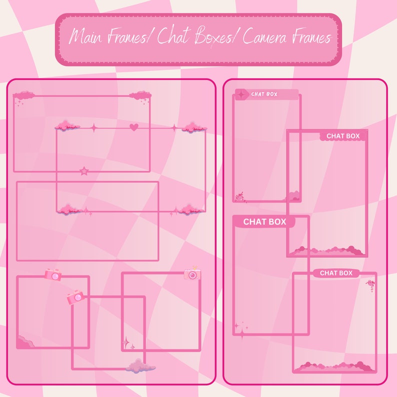 cloudy stream overlay Twitch package Twitch overlay