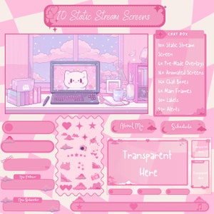 cloudy stream overlay Twitch package Twitch overlay