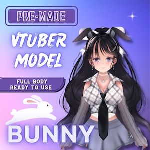 Ready to Use Vtuber, Bunny Girl / Premade & Presetup model, ready for streaming / Vtube Studio / Twitch / Commercial use / Fully Rigged
