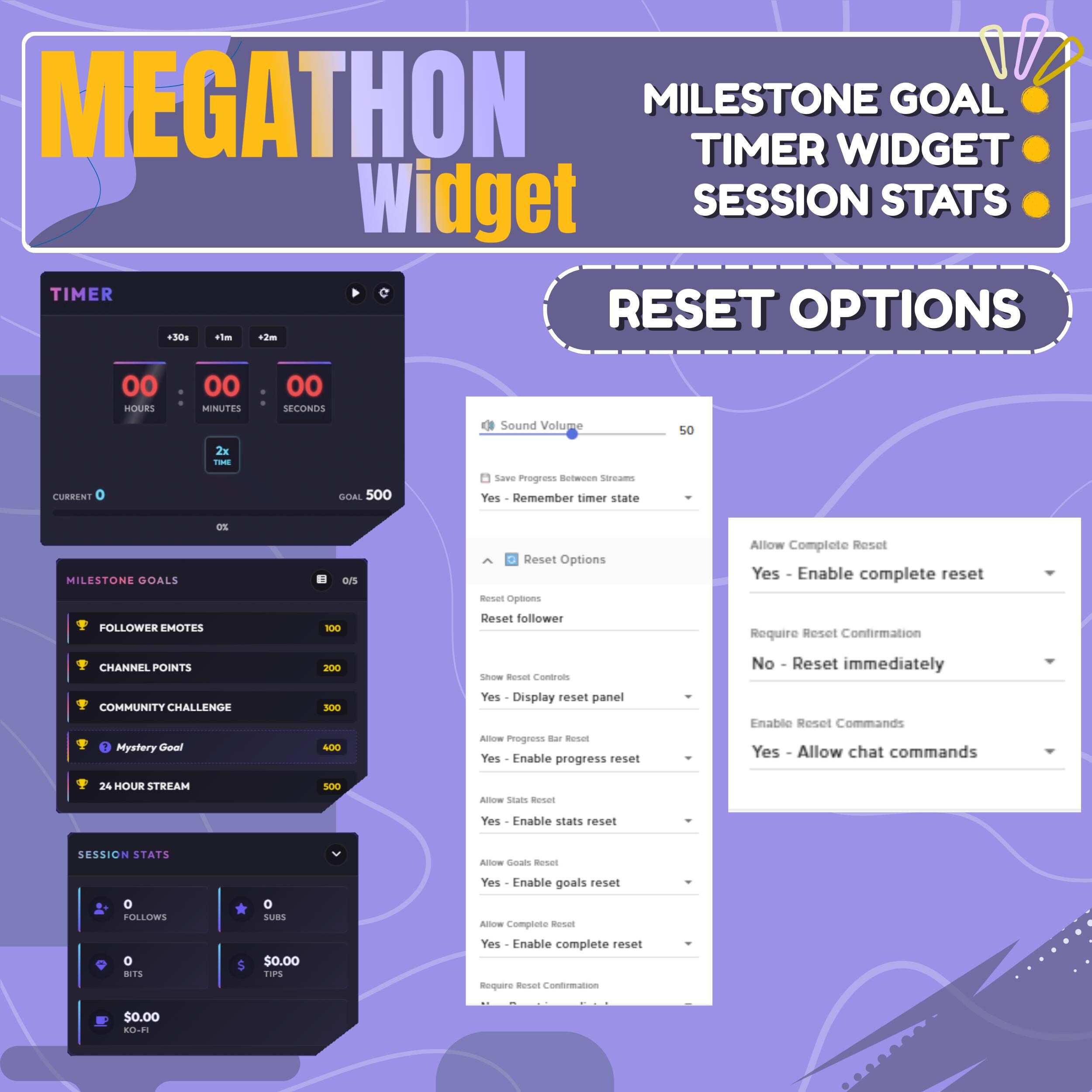 Megathon Timer Widget: Streamelements Twitch/youtube (digital Download ...