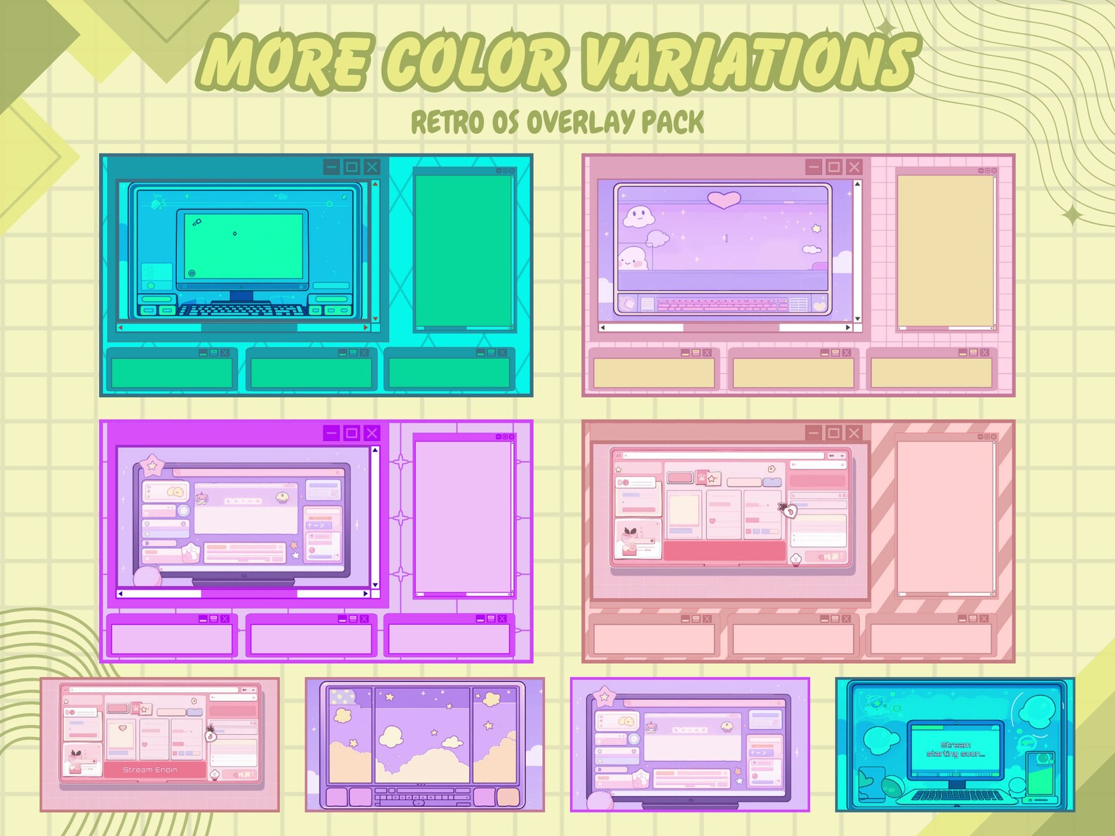 Lofi Animated Window Twitch Overlay Stream Package - Cozy Yellow ...