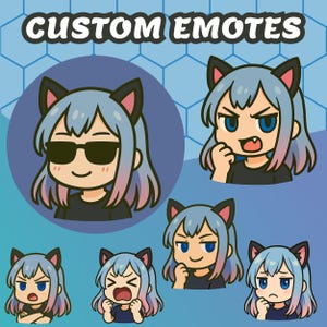 Custom Twitch Emotes for Streamers | Cute Chibi Anime Style | Premium Twitch Emoji for Discord, YouTube & VTubers | Fast Delivery
