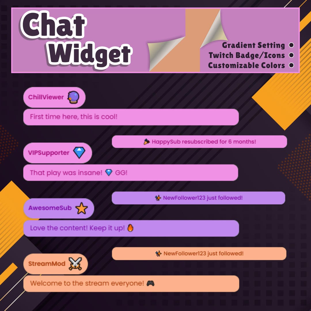 Chat Widget - Fully Customizable Chat Box Widget for Twitch/youtube ...