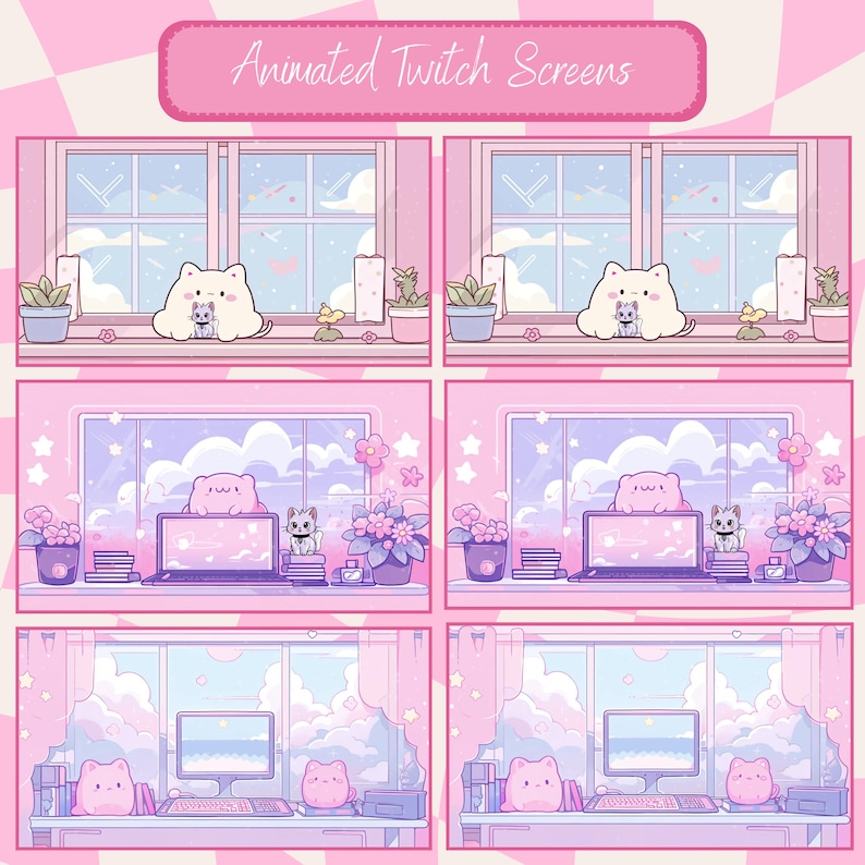 cloudy stream overlay Twitch package Twitch overlay