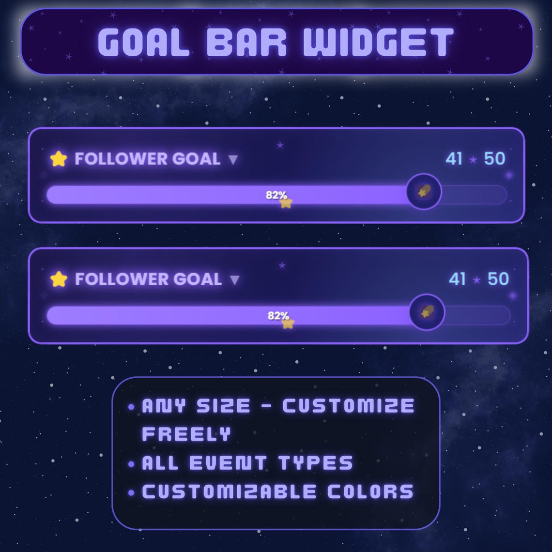 Galactic Grace Twitch Widget Bundle: Customizable Stream Overlay ...