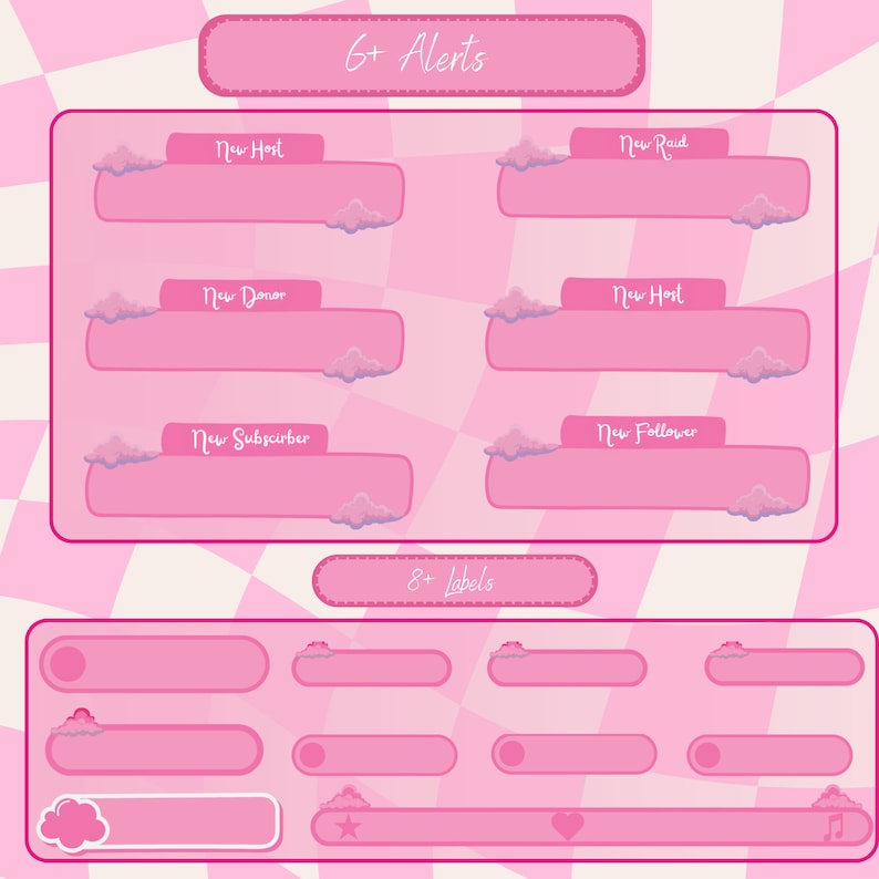 cloudy stream overlay Twitch package Twitch overlay