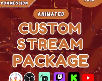 Custom Animated Stream Overlay Package: Twitch, YouTube, Kick