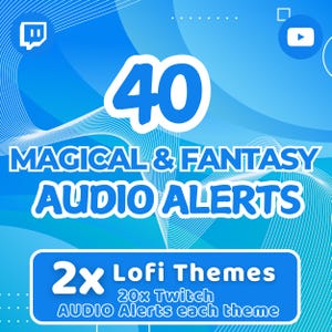 40x Twitch Sound Alerts - Fantasy Sound Alerts Magical Sound Alerts - Perfect for Notifications Sound, Transitions Sound