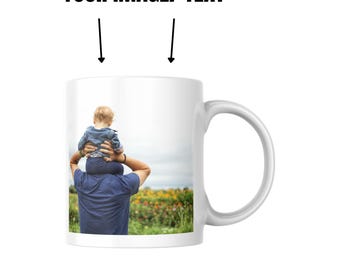 Personalized Photo Mug, Custom Text Mug, Unique Gift