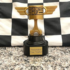 Cars Piston Cup Trophy - Personalized Engraving Available!