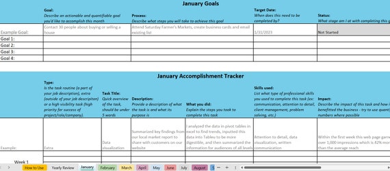 Accomplishment Tracker Excel Template Download Organize Your Professional  Accomplishments and Track Important Tasks -  Canada