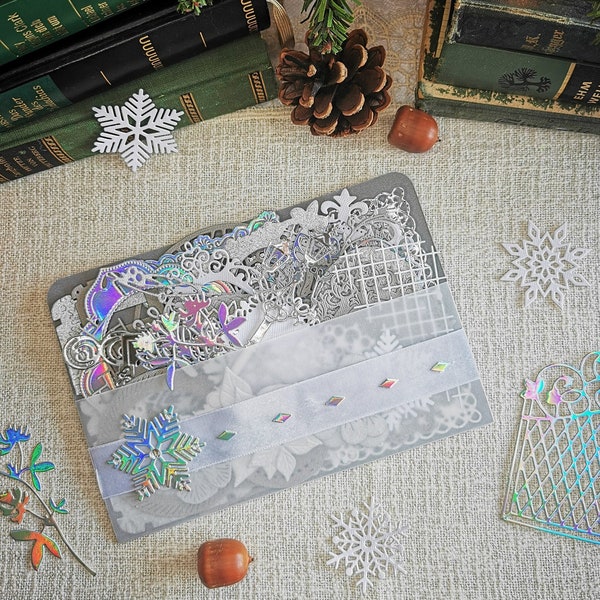 40 x Stanzteile "Winter Wonderland Collection" Set Diecut Stanzlinge Cutouts Scrapbooking Kartenaufleger Kartengestaltung JunkJournal