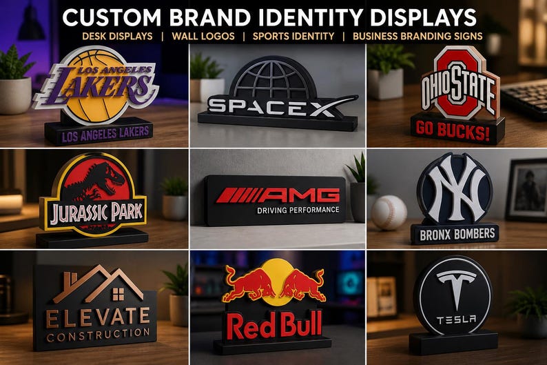 Logo Built Display Custom Brand Identity 3D Display Piece - Etsy