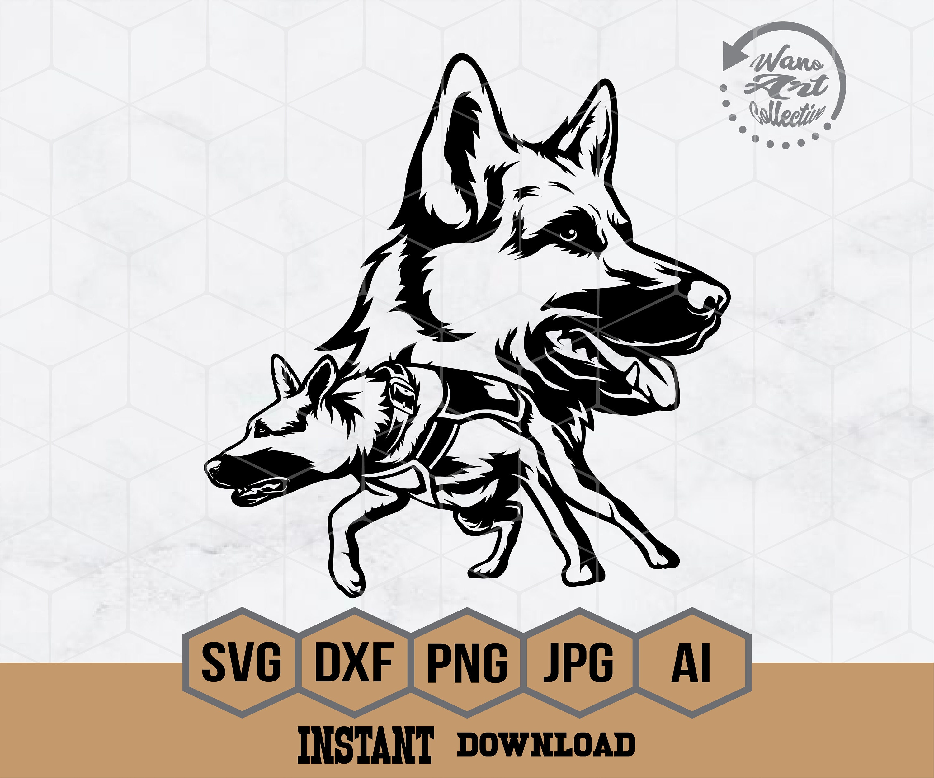Police Dog Svg German Shepherd Svg Attack Dog Svg Bomb Sniffing Svg