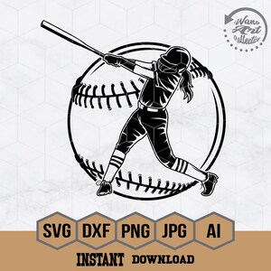 Softbol Svg | Clipart de Softbol | Esporte de Softbol Svg | Mãe de Softbol Svg | Esportes Svg | Jogador de Softbol Svg | Camiseta de Softbol