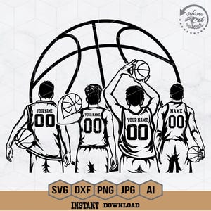 4 Basketball Player Svg | Basketball Name | Basketball Svg | Basketball Team | Basketball Season | Basketball Game | Basketball Shirt | Png