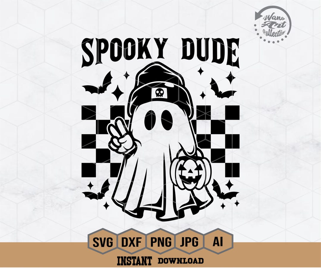 Spooky Dude Ghost Svg | Spooky Ghost Svg | Spooky Svg | Spooky Vibes ...