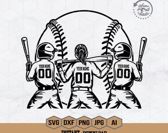 Baseball Kid Svg | Personalized Name | Baseball Player Svg | Softball Player Svg | Softball Kid Svg | Baseball Shirt | Baseball Shirt | Png