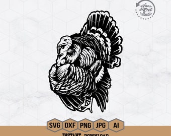 Turkije-SVG | Wilde kalkoen SVG | Turkije Hunter Svg | Turkije Hunter Svg | Gobbler Turkije Svg | Kalkoen jacht clipart | Jachtshirt | Png dxf