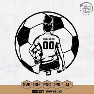 Soccer African Girl Svg | Soccer Girl Svg | Soccer Player Svg | Soccer Svg | Soccer Clipart | Soccer Png | Soccer Mom Cutfile | Png Dxf Eps