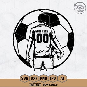 Personalized Name | Soccer Boy Player Svg | Soccer Team Svg | Soccer Svg | Soccer Clipart | Football Png | Soccer Dad Cutfile | Png Dxf Eps