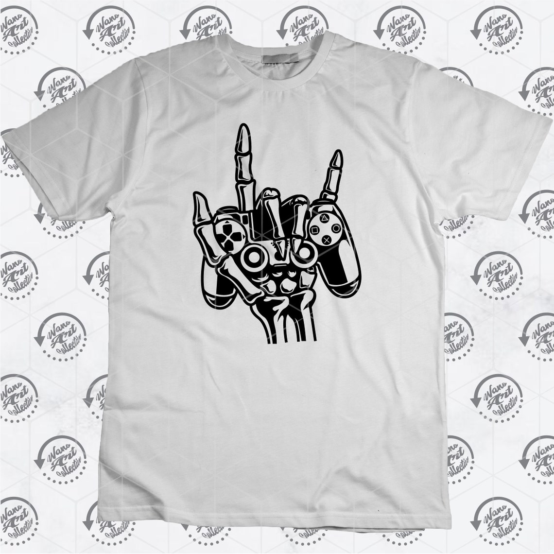 Gamer Skeleton Svg | Skeleton Hand Gamer Svg | Gaming Svg | Gamer Svg ...