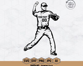 Baseball Player Svg | Personalized Baseball player Svg | Baseball Svg | Baseball Team Svg | Baseball Player Png | Baseball Shirt | Dxf Eps