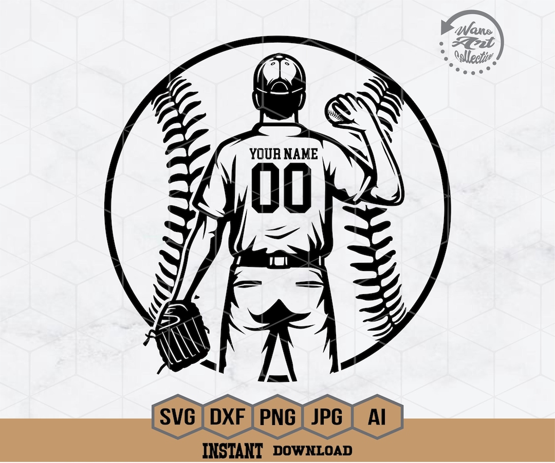 Personalized Name | Baseball Pitcher Svg | Baseball Player Svg ...
