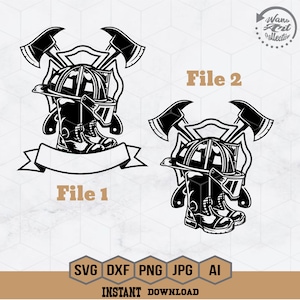Fire Fighter Gear svg | Fire Fighter Boots svg | Fire Fighter svg | FireFighter Clipart | Fire Fighter Cutfile | Volunteer svg | Rescue svg