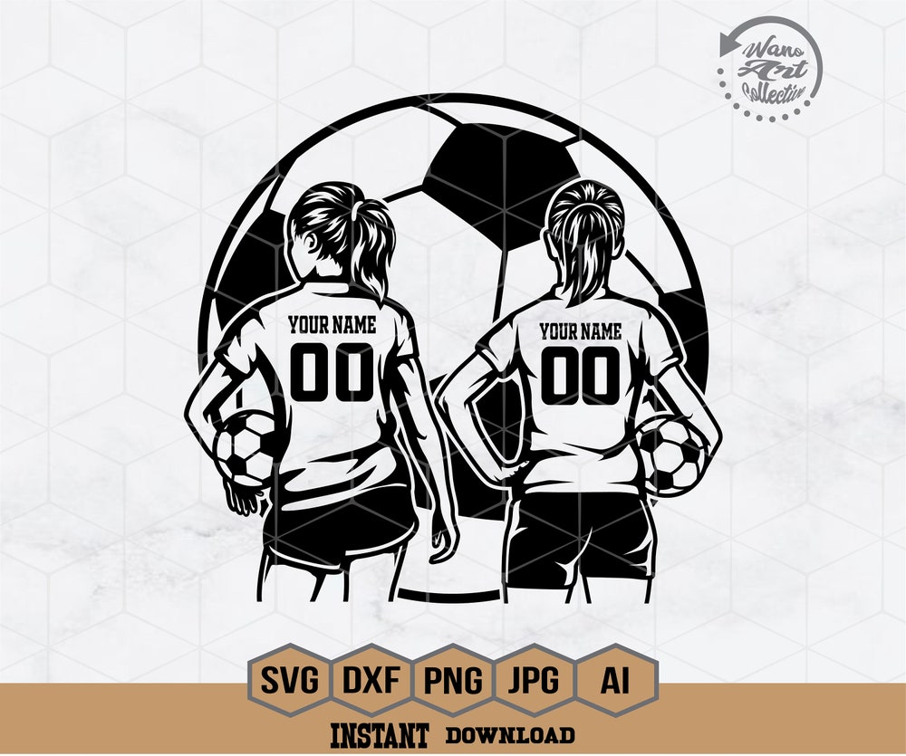 Personalized Name | Soccer Girls Svg | Soccer Player Svg | Soccer Svg | Soccer Clipart | Soccer Png | Soccer Mom Cutfile | Soccer Shirt Png 4Fansport
