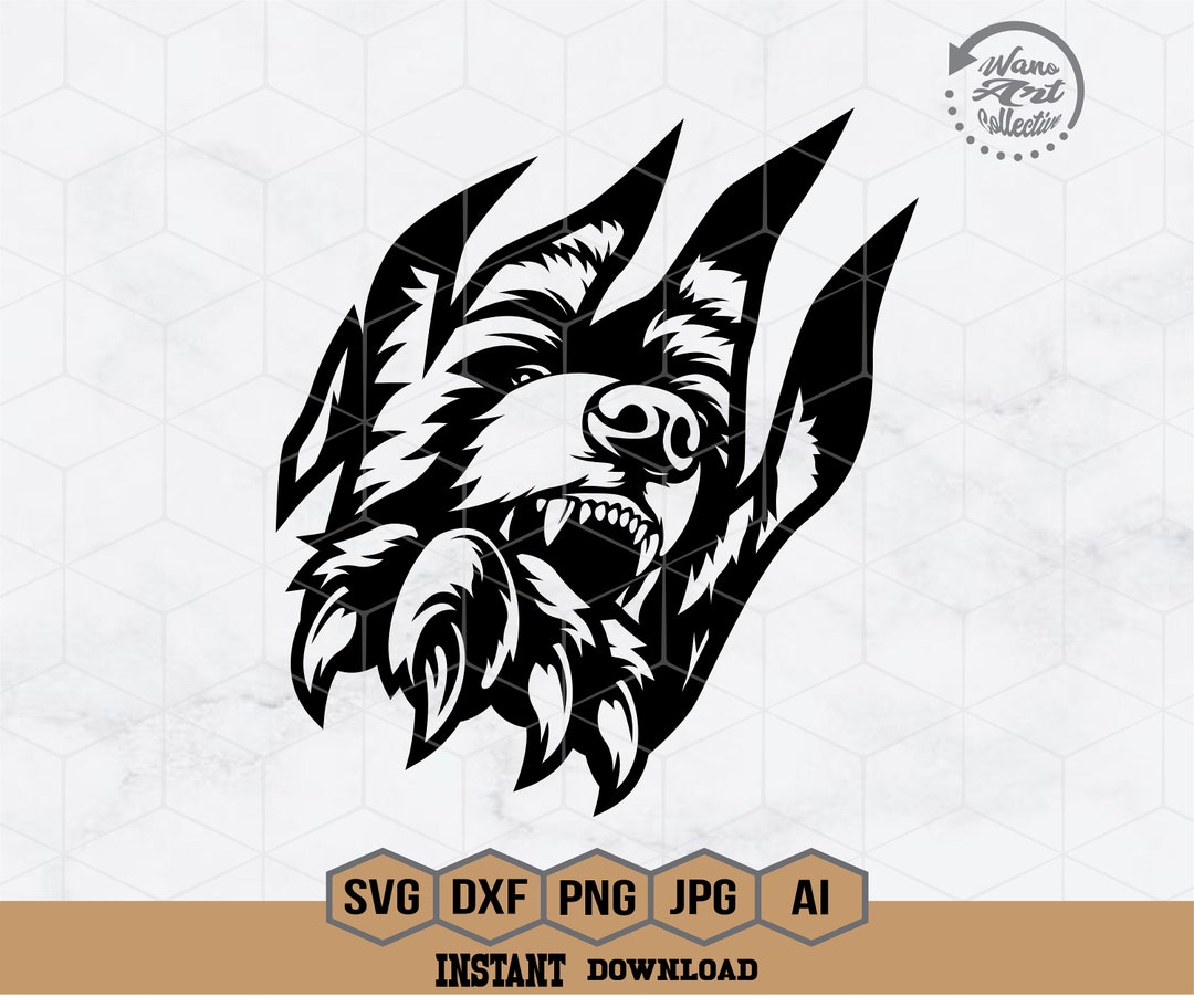 Grizzly Bear Scratch Svg Claw Scratch Svg Bear Claw Svg Bear Clipart