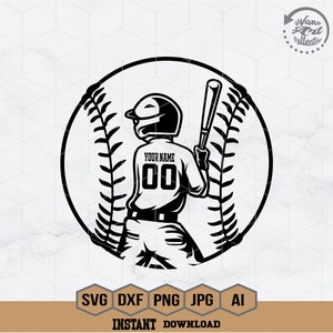 Baseball Kid Svg | Personalized Name Svg | Baseball Team Svg | Baseball Kid Shirt | Baseball Clipart | Baseball Cutfile | Baseball Stencil