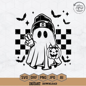 かわいいゴースト SVG | ゴースト SVG | カボチャ SVG | ハロウィン SVG | ゴースト クリップアート | 不気味な SVG | トリック オア トリート SVG | ハロウィン シャツ | PNG DXF EPS