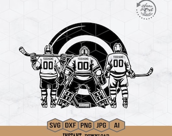 Ice Hockey Player Svg | Goalie Player Svg | Ice Hockey Svg | Hockey Skate Svg | Goalie Clipart | Hockey Png | Ice Hockey Shirt | Png Dxf Eps