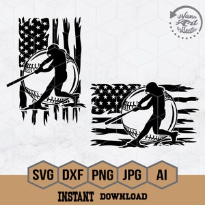 US Softball SVG, Softball SVG, Softball Player Svg, Softball Clipart, Softball Cutfile, Softball Svg Cut Files para Cricut, Png Dxf Jpg