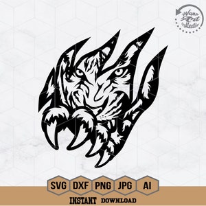 Tiger Scratch Svg Png | Claw Scratch Svg | Tiger Claw Svg | Tiger Clipart | Beast Animal Svg | Wild Animal Svg | Ripped Shirt | Tiger Cricut