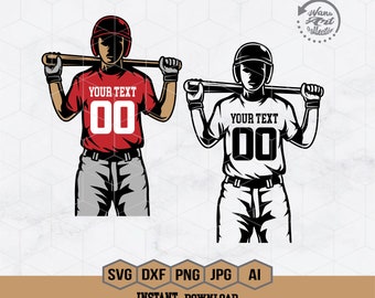 Baseball Layered | Baseball Player Svg | Baseball Dad Svg | Baseball Team Svg | Baseball Clipart | Baseball Cutfile | Baseball Png Dxf Eps