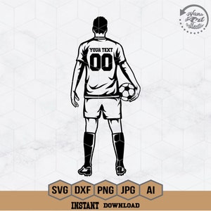 Soccer Boy Player Svg | Personalized Name Svg | Soccer Boy Svg | Soccer Svg | Soccer Clipart | Football Png | Soccer Dad Cutfile | Png Dxf