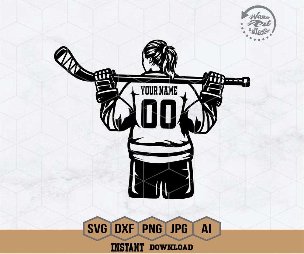 Snorider Design Ice Hockey Girl Svg | Hockey Svg | Hockey Player Svg | Ice Skating Svg | Ice Hockey Png | Hockey Mom Cutfile | Hockey Skate Shirt | Png Dxf