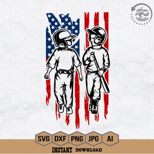 USA Baseball Kids Svg | Baseball Player Svg | Baseball Team Svg | Baseball Kid Shirt | Baseball Clipart | Kid Shirt | Baseball Stencil | Png