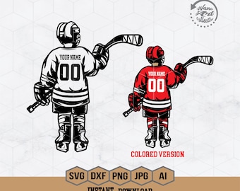 Ice Hockey Svg | Ice Hockey Kid Svg | Personalized Name | Hockey Game Svg | Ice Skating Svg | Goalie Clipart | Ice Hockey Shirt | Png Dxf