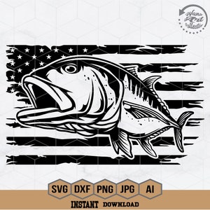 US Riesen Makramee Angeln geschnitten Datei | Wassertier Clipart | Big Fish Cut File | Haken Fisch SVG | Angeln T-Shirt Design | Angeln Clipart | Png