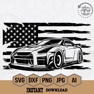 US Sports Car Svg | Automobile Svg | Sports Car Cut Files | Luxury Car Svg | Racing Car Svg | Racing Cut Files | Expensive Car Svg